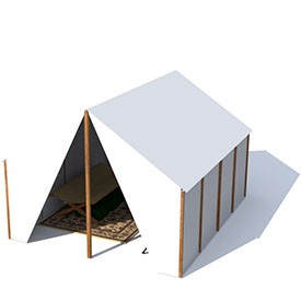 Roman Walled Tent 3D Object | FREE Artlantis Objects Download